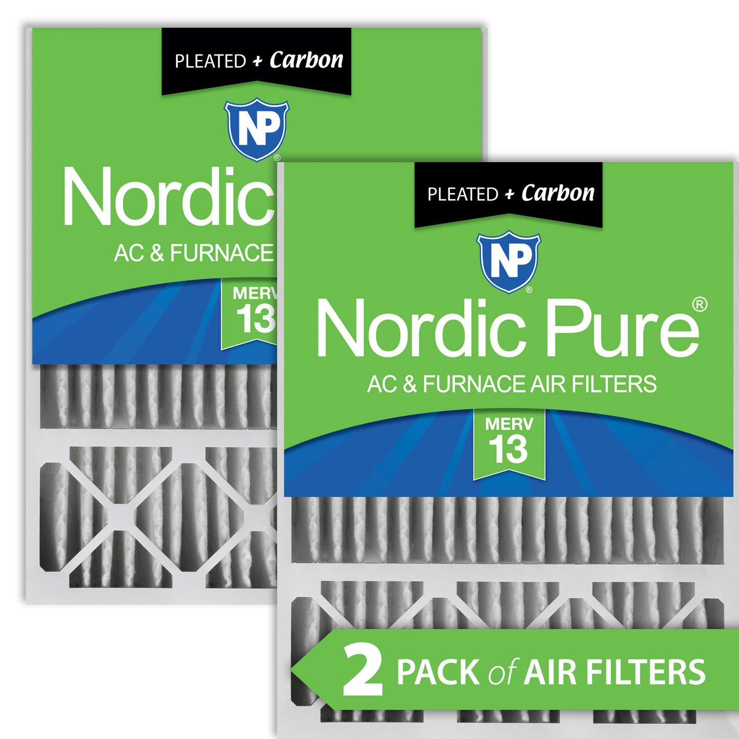 20x25x5 (4 3/8) Honeywell/Lennox Replacement Air Filters MERV 13 Plus Carbon 2 Pack