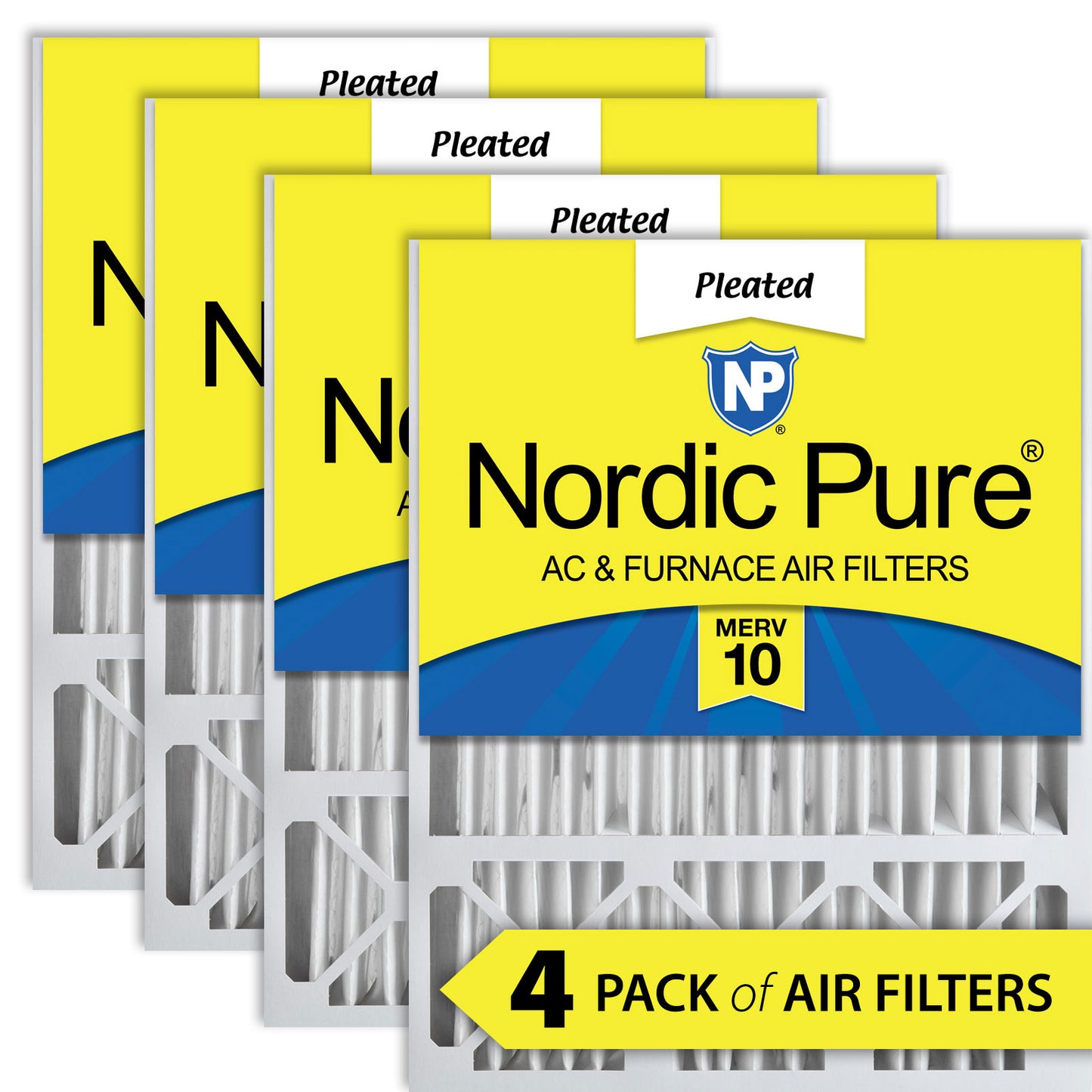 20x25x5 (4 3/8) Honeywell/Lennox Replacement MERV 10 Air Filters 4 Pack
