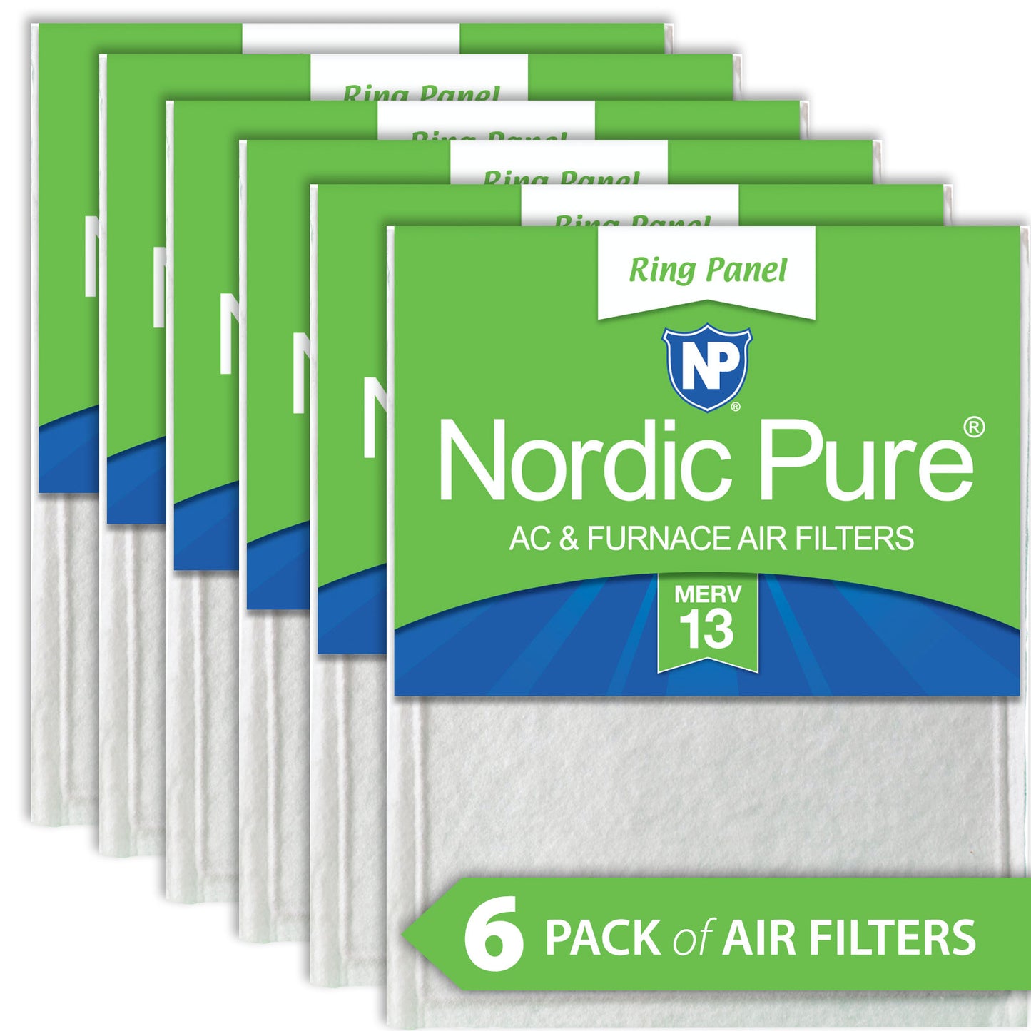 24x24x 1/2 Half Inch Ring Panel MERV 13 Furnace Air Filters 6 Pack