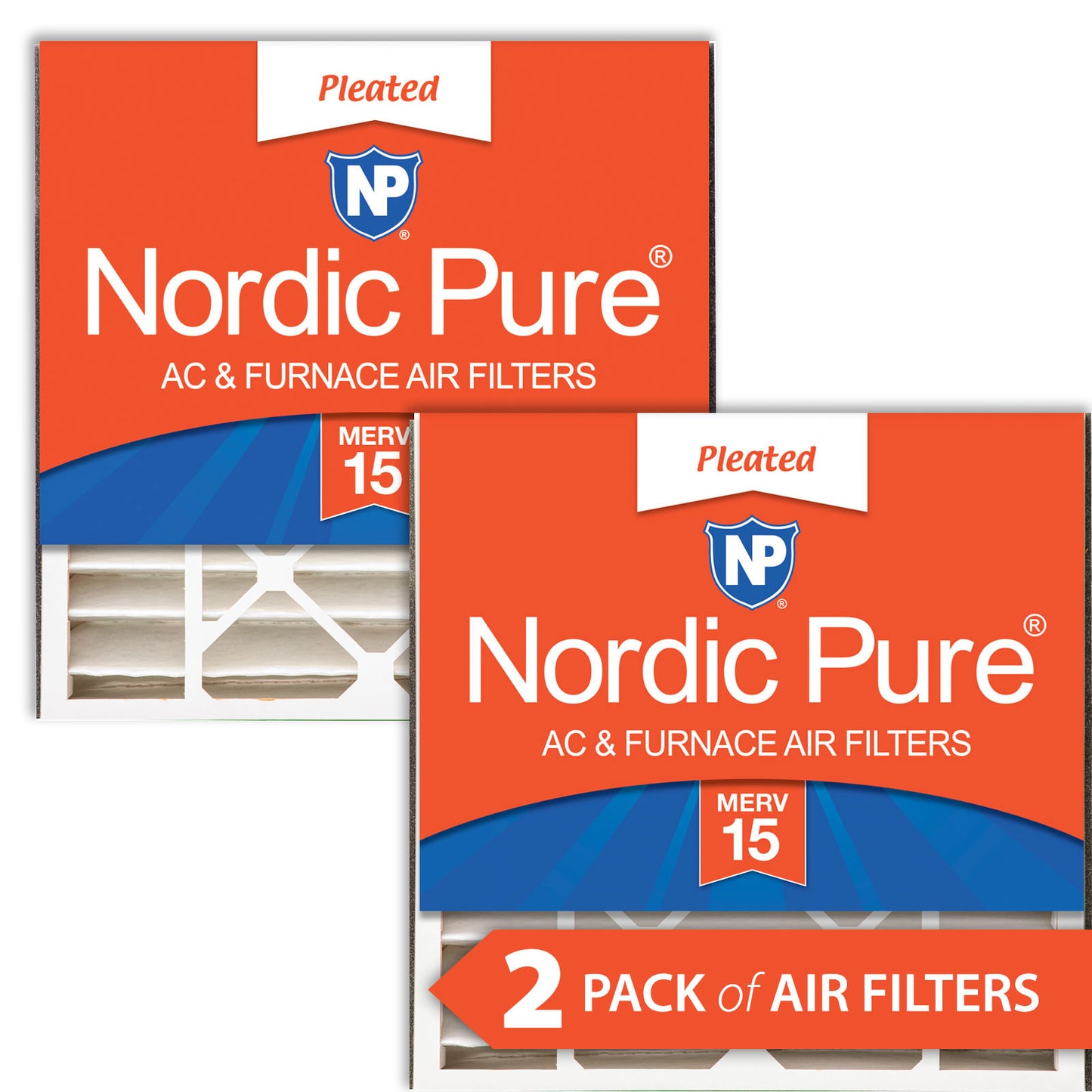 Air Bear 20x20x5 (4 15/16) Replacement 266649-103 MERV 15 Air Filters 2 Pack