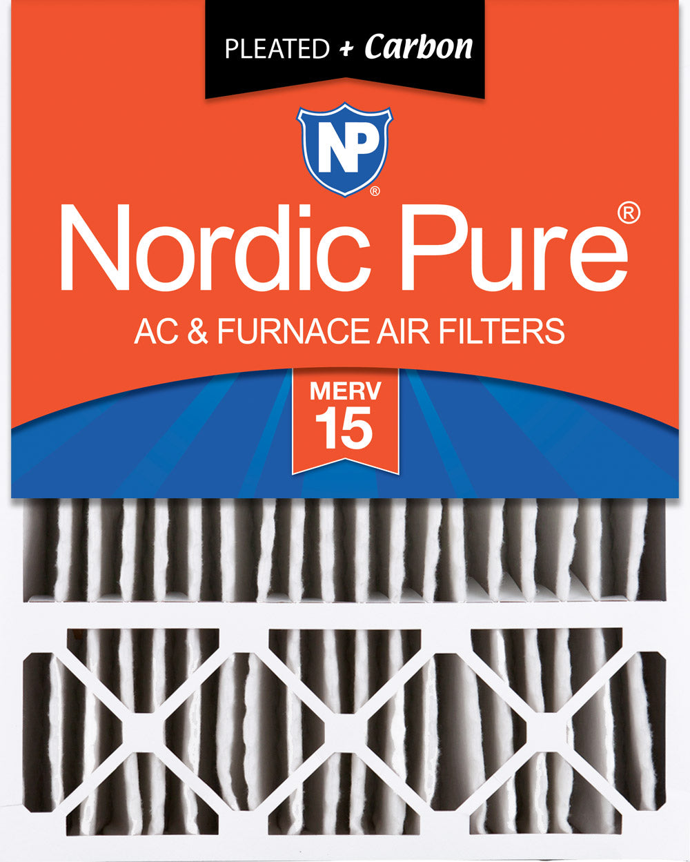 20x25x5 (4 3/8) Honeywell/Lennox Replacement Air Filters MERV 15 Plus Carbon 1 Pack