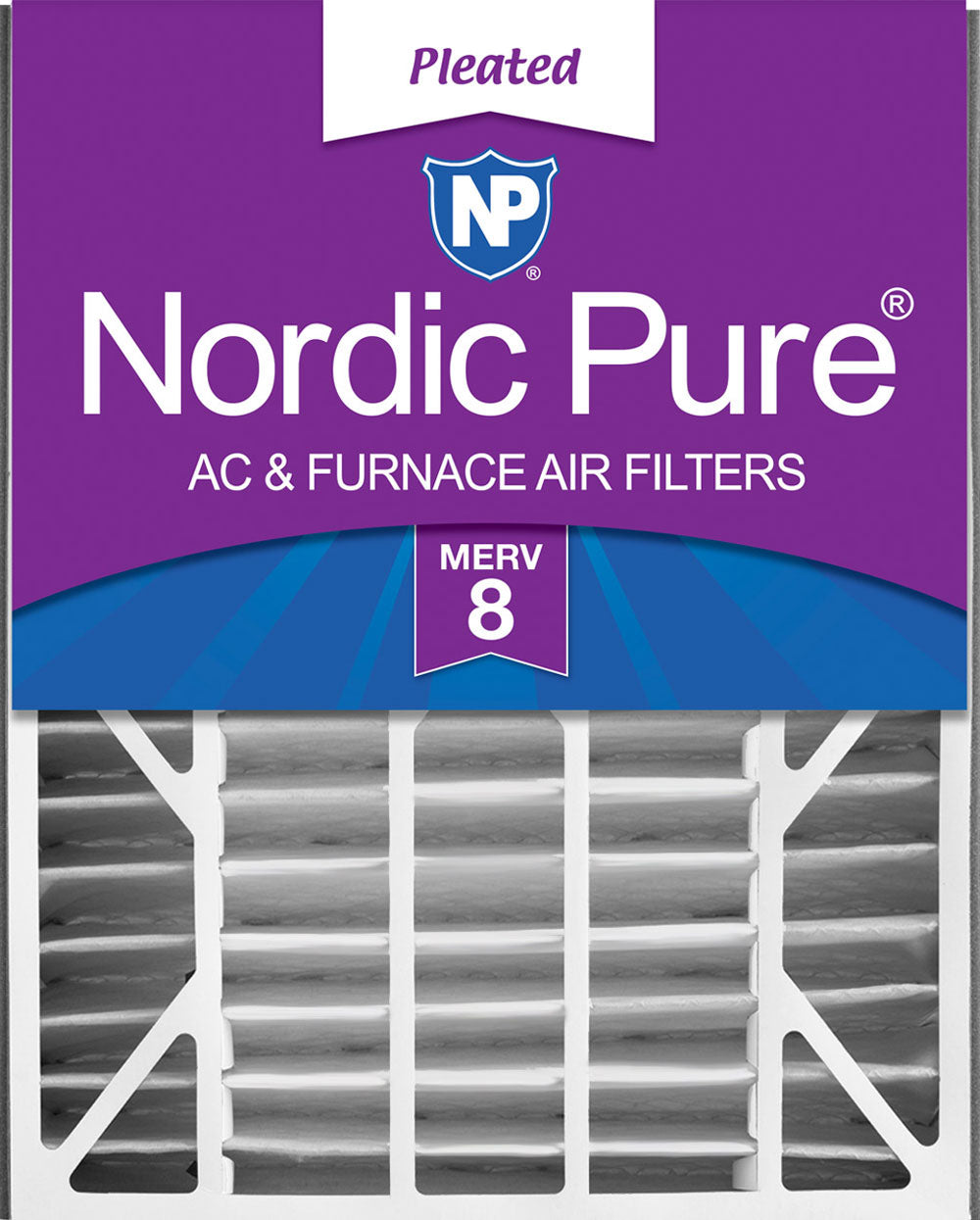 Air Bear 20x25x5 (4 7/8) Replacement 255649-102 MERV 8 Air Filters 1 Pack