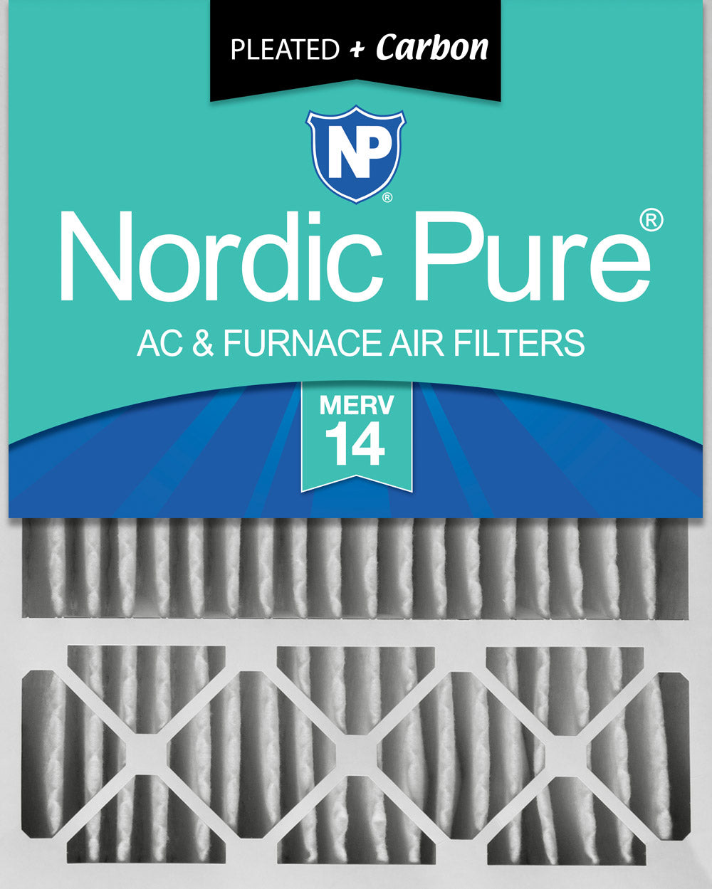 20x25x5 (4 3/8) Honeywell/Lennox Replacement Air Filters MERV 14 Plus Carbon 1 Pack