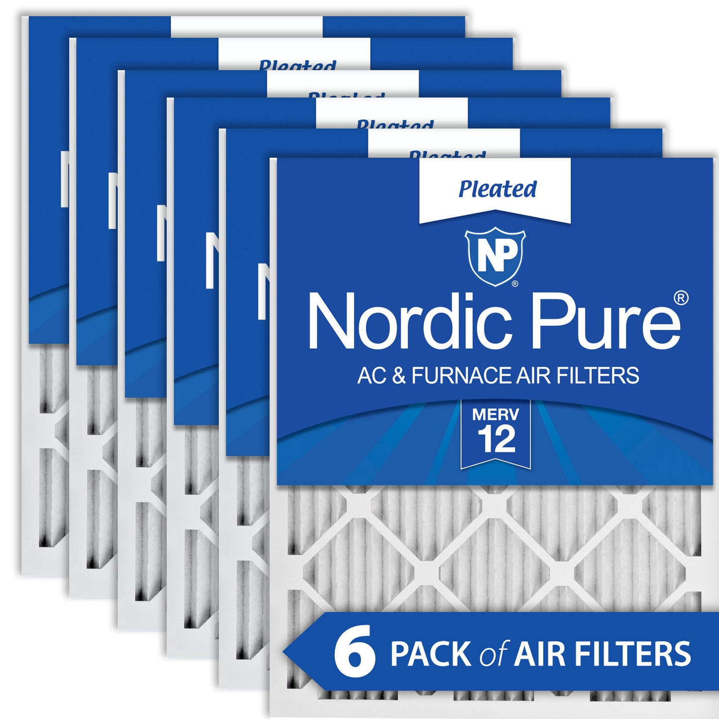 16x26x1 Exact MERV 12 AC Furnace Filters 6 Pack