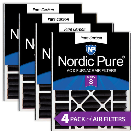 Air Bear 20x25x5 (4 7/8) Replacement 259112-102 Pure Carbon Pleated Odor Reduction Merv 8 Furnace Filters 4 Pack
