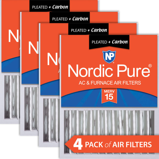 16x20x5 (4 3/8) Honeywell/Lennox Replacement Air Filters MERV 15 Plus Carbon 4 Pack