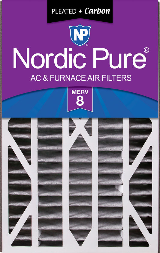 Air Bear Cub 16x25x3 Air Filter Replacement MERV 8 Pleated Plus Carbon 1 Pack