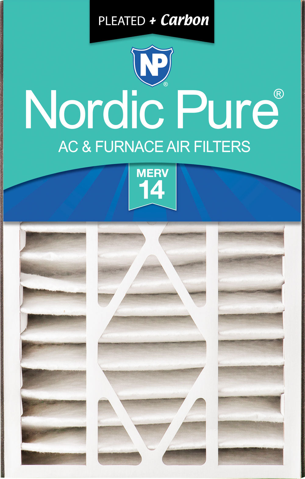 Air Bear 16x25x5 (4 7/8) Air Filter Replacement MERV 14 Plus Carbon 1 Pack