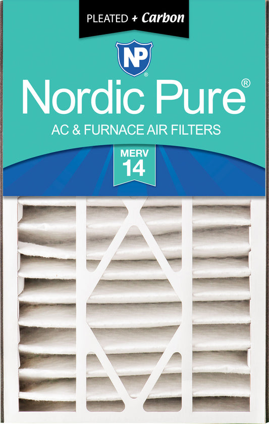 Air Bear 16x25x5 (4 7/8) Air Filter Replacement MERV 14 Plus Carbon 1 Pack