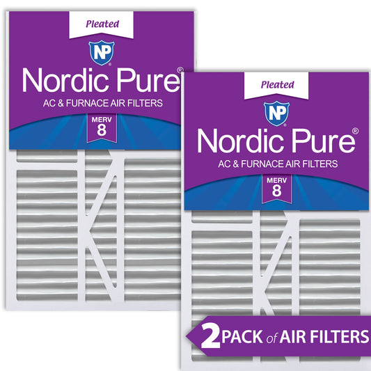 16x25x5 1/4 (5.25) Goodman/Carrier/Amana Replacement MERV 8 Air Filters 2 Pack