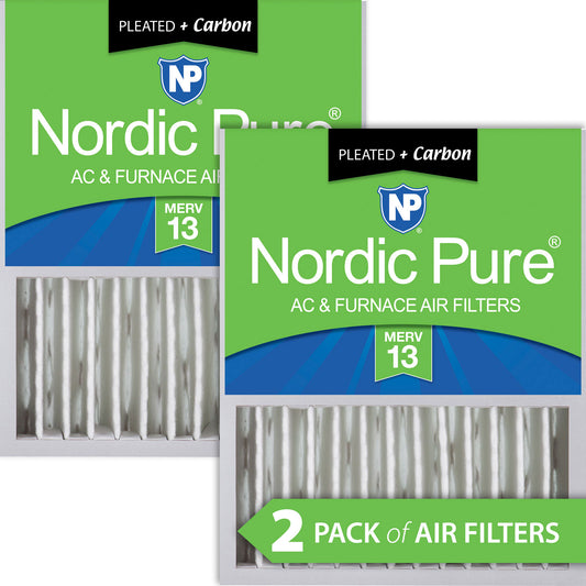 16x20x5 (4 3/8) Honeywell/Lennox Replacement Air Filters MERV 13 Plus Carbon 2 Pack