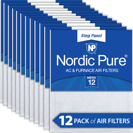 20x25x 1/2 Half Inch Ring Panel MERV 12 Furnace Air Filters 12 Pack