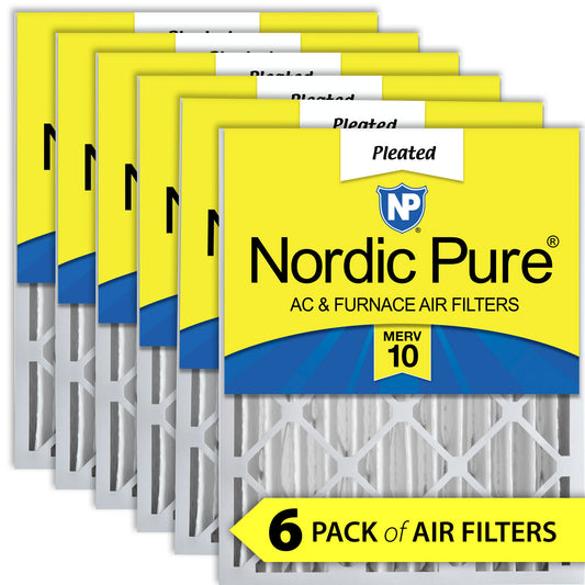 12x24x4 (3 5/8) Pleated MERV 10 Air Filters 6 Pack