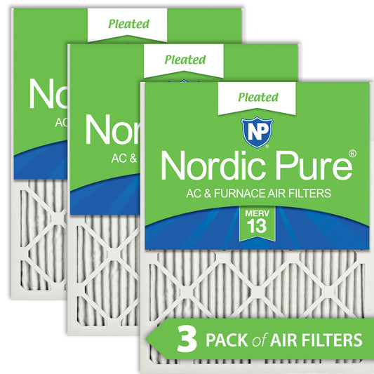 10x10x1 Pleated MERV 13 Air Filters 3 Pack