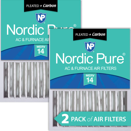 16x20x5 (4 3/8) Honeywell/Lennox Replacement Air Filters MERV 14 Plus Carbon 2 Pack