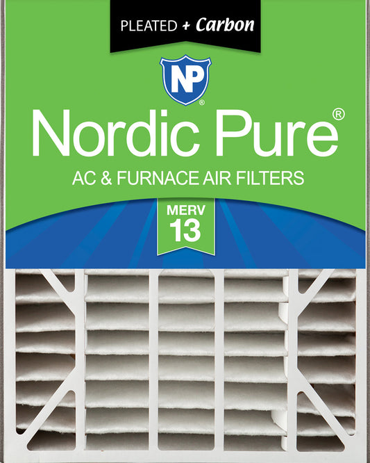 Air Bear 20x25x5 (4 7/8) Air Filter Replacement MERV 13 Plus Carbon 1 Pack