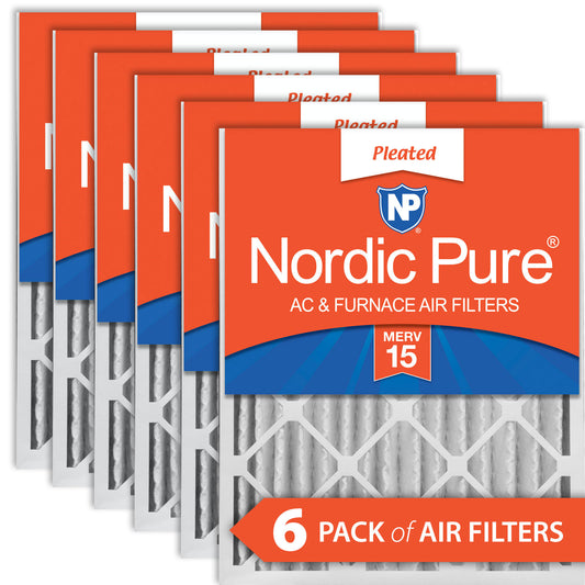 12x24x4 (3 5/8) Pleated MERV 15 Air Filters 6 Pack