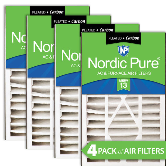 Air Bear 16x25x5 (4 7/8) Air Filter Replacement MERV 13 Plus Carbon 4 Pack