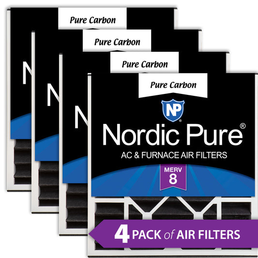 Air Bear 20x20x5 (4 15/16) Replacement 259112-103 Pure Carbon Pleated Odor Reduction Merv 8 Furnace Filters 4 Pack