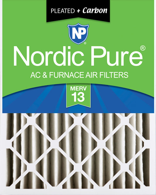 24x24x4 (3 5/8) Pleated Air Filters MERV 13 Plus Carbon 1 Pack
