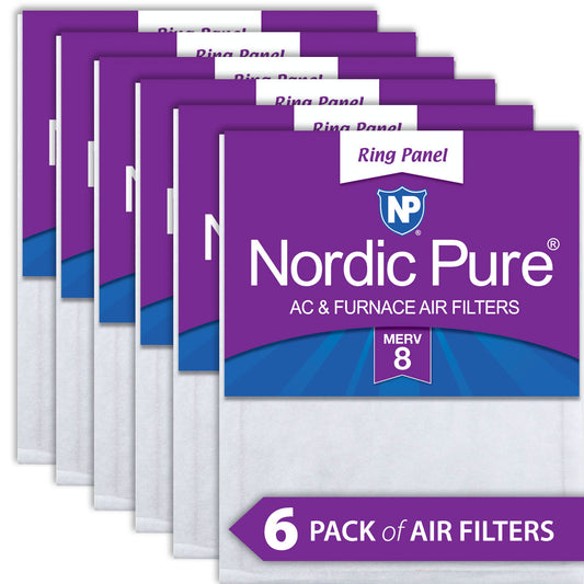 24x24x 1/2 Half Inch Ring Panel MERV 8 Furnace Air Filters 6 Pack