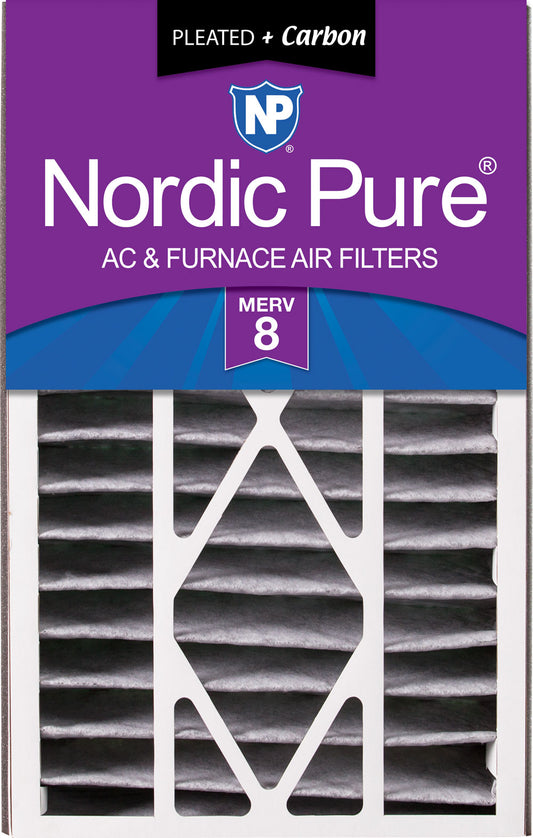 Air Bear 16x25x5 (4 7/8) Air Filter Replacement MERV 8 Pleated Plus Carbon 1 Pack