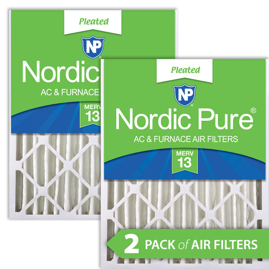 12x24x4 (3 5/8) Pleated MERV 13 Air Filters 2 Pack