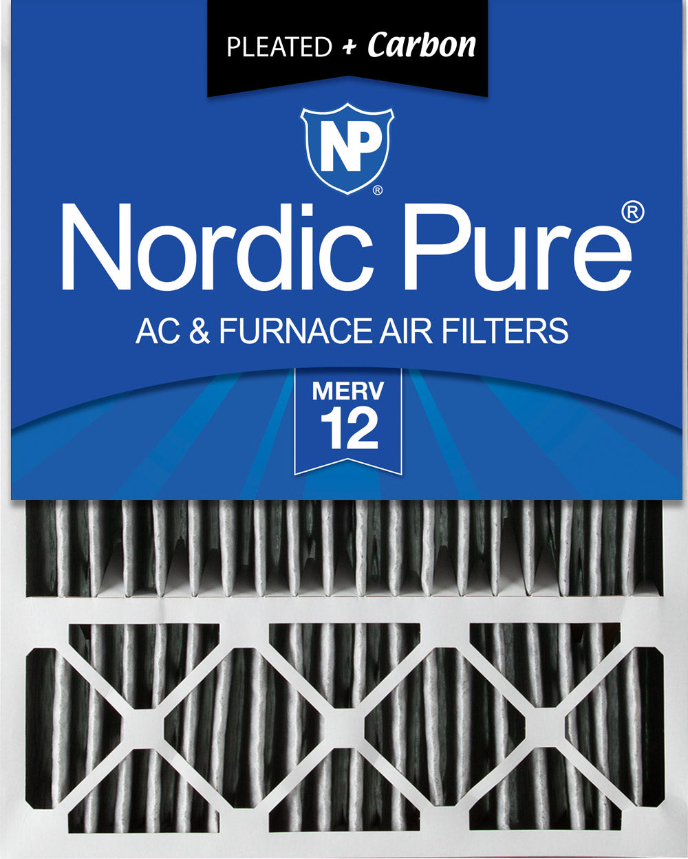 20x25x5 (4 3/8) Honeywell/Lennox Replacement Air Filters MERV 12 Pleated Plus Carbon 1 Pack