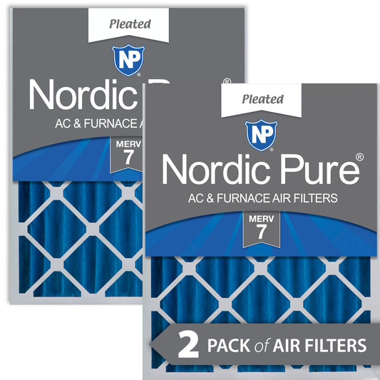 20x25x4 (3 5/8) Pleated MERV 7 Air Filters 2 Pack