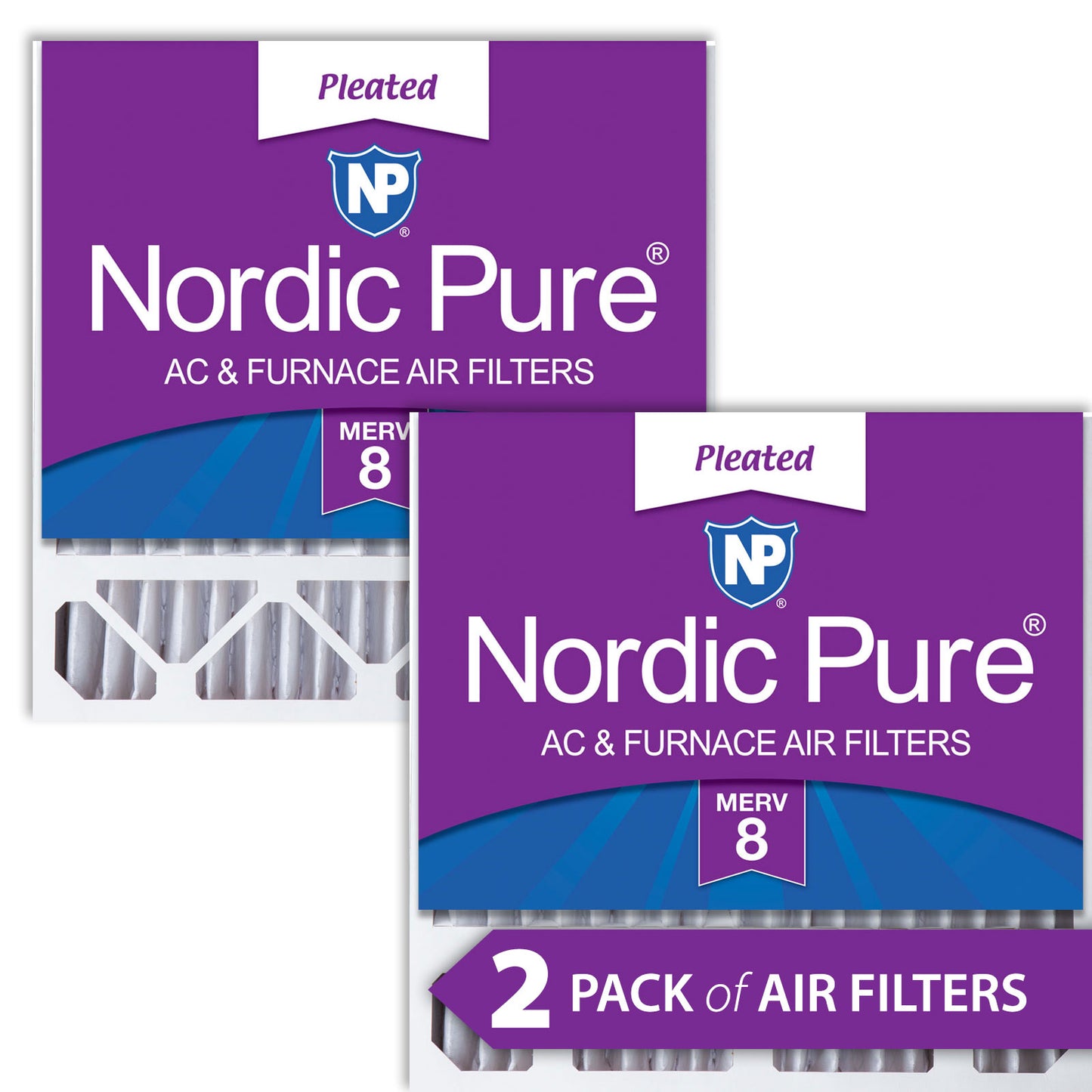20x20x5 (4 3/8) Honeywell/Lennox Replacement MERV 8 Air Filters 2 Pack