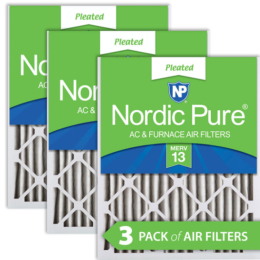25x25x2 Pleated MERV 13 Air Filters 3 Pack