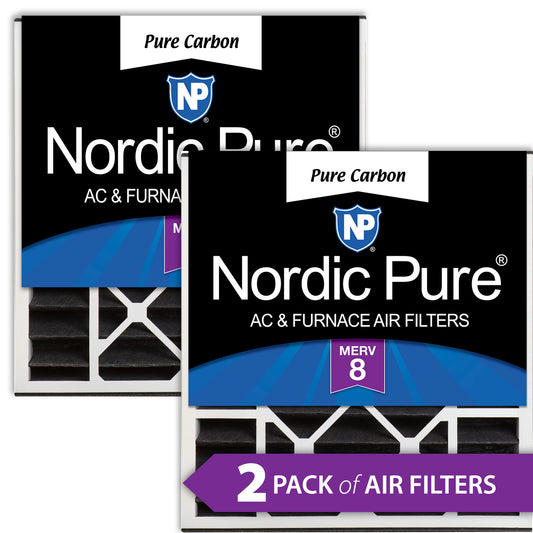Air Bear 20x20x5 (4 15/16) Replacement 259112-103 Pure Carbon Pleated Odor Reduction Merv 8 Furnace Filters 2 Pack