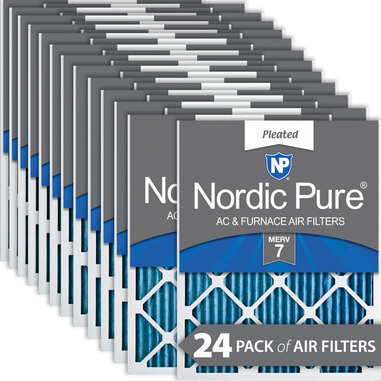 8x20x1 Pleated MERV 7 Air Filters 24 Pack