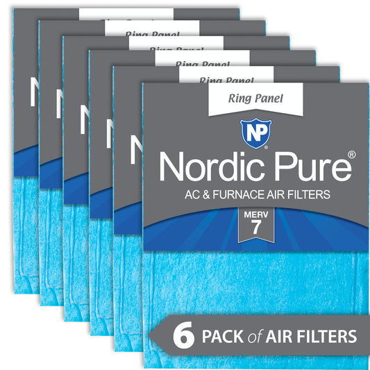 24x24x 1/2 Half Inch Ring Panel MERV 7 Furnace Air Filters 6 Pack