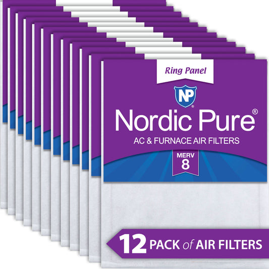 20x25x 1/2 Half Inch Ring Panel MERV 8 Furnace Air Filters 12 Pack