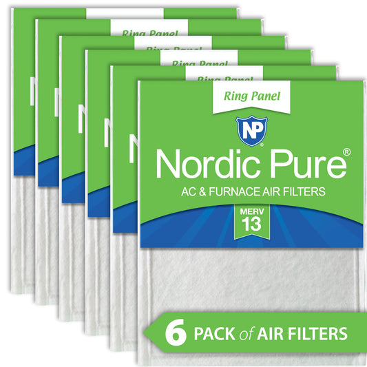 24x24x 1/2 Half Inch Ring Panel MERV 13 Furnace Air Filters 6 Pack