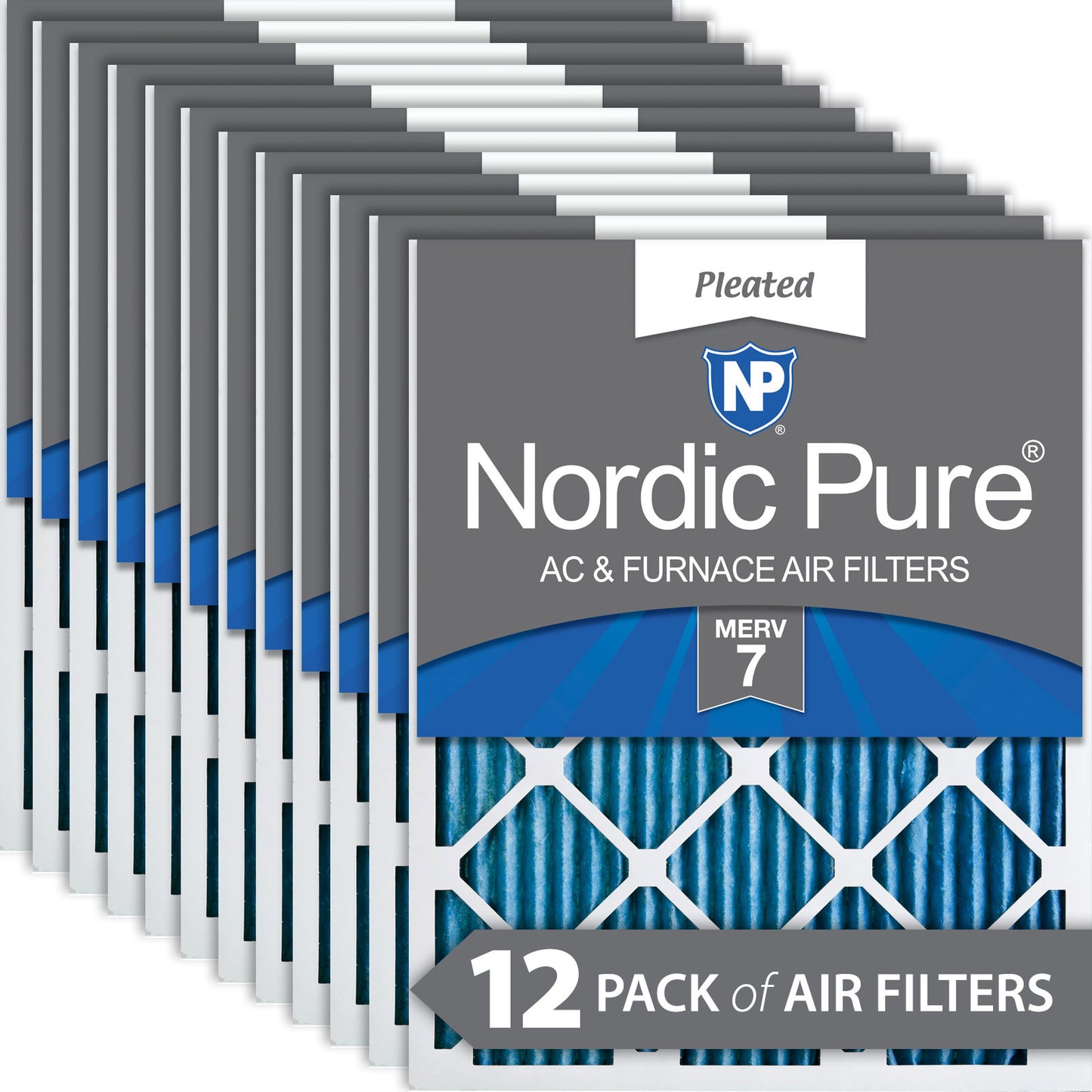 19x21x1 Exact MERV 7 AC Furnace Filters 12 Pack
