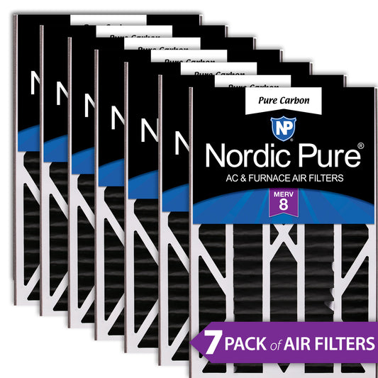 Air Bear Cub 16x25x3 Replacement 259112-101 Pure Carbon Pleated Odor Reduction Merv 8 Furnace Filters 7 Pack