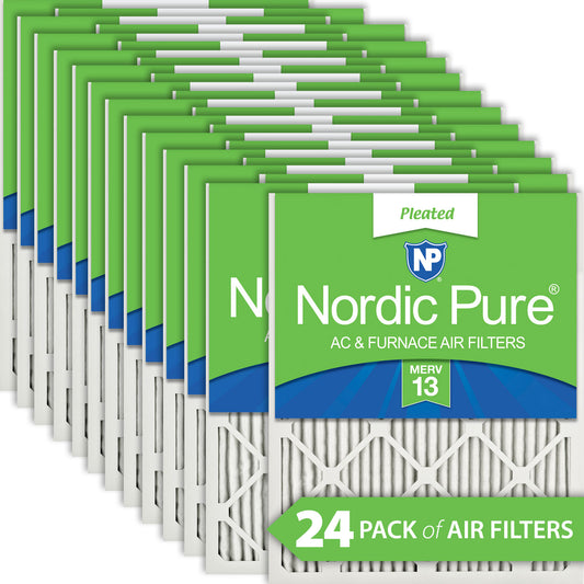 10x10x1 Pleated MERV 13 Air Filters 24 Pack