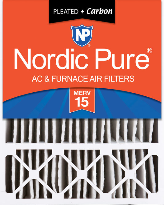 20x25x5 (4 3/8) Honeywell/Lennox Replacement Air Filters MERV 15 Plus Carbon 1 Pack