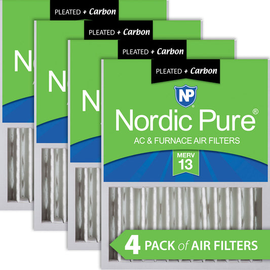 16x20x5 (4 3/8) Honeywell/Lennox Replacement Air Filters MERV 13 Plus Carbon 4 Pack